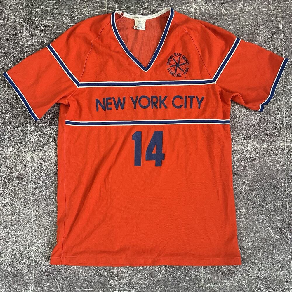 Men's Vintage 80's 1984 Empire State Games New York City Game Worn Jersey Sz L